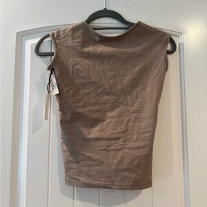 Aritzia Taupe Sleeveless Top